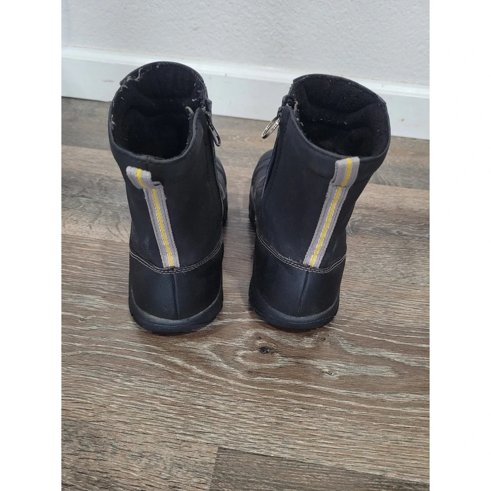 Keen Mens Black Waterproof Winter Boots Leather Mid-Calf Side Zip Size 6 US #1